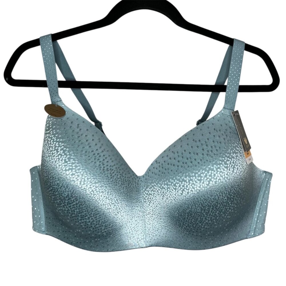 Wacoal Womens Back Appeal Wire Free Bra 40DD Stone Blue 856303